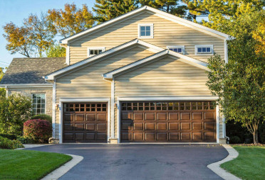 Garage addition on the front of a home